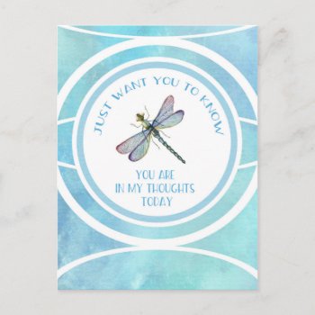 Dragonfly Thinking Of You Postcard by SueshineStudio at Zazzle