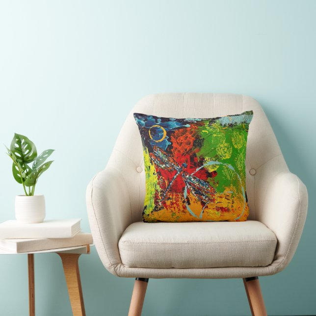 Dragonfly Throw Pillow (Chair)