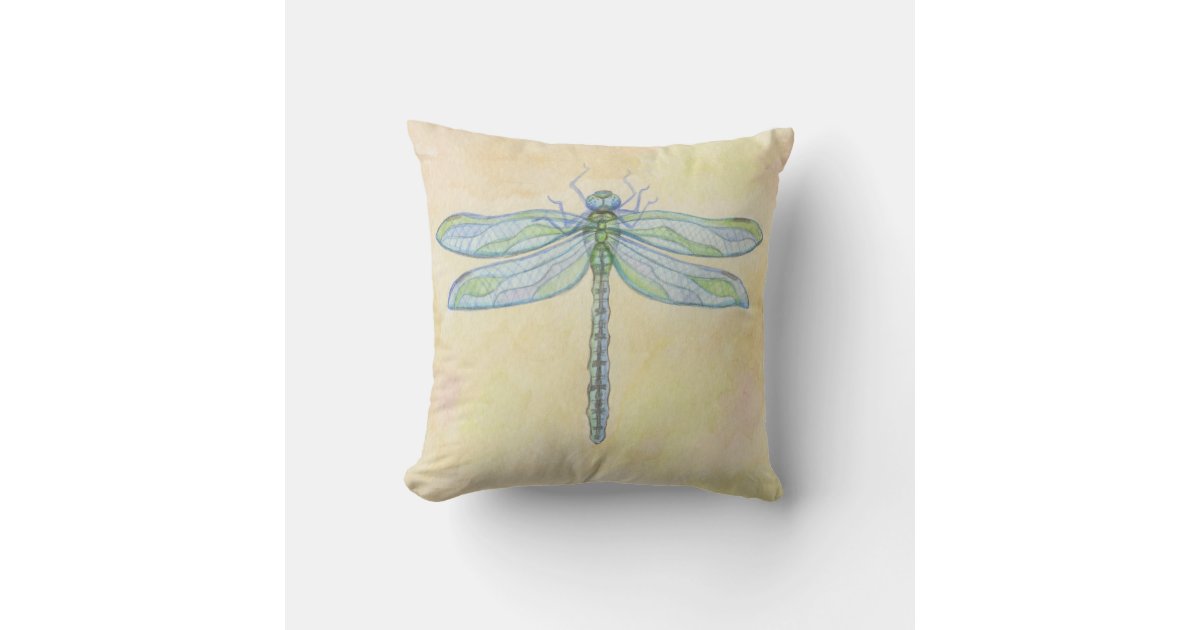 Dragonfly throw pillow Zazzle