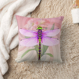 Dragonfly throw pillow