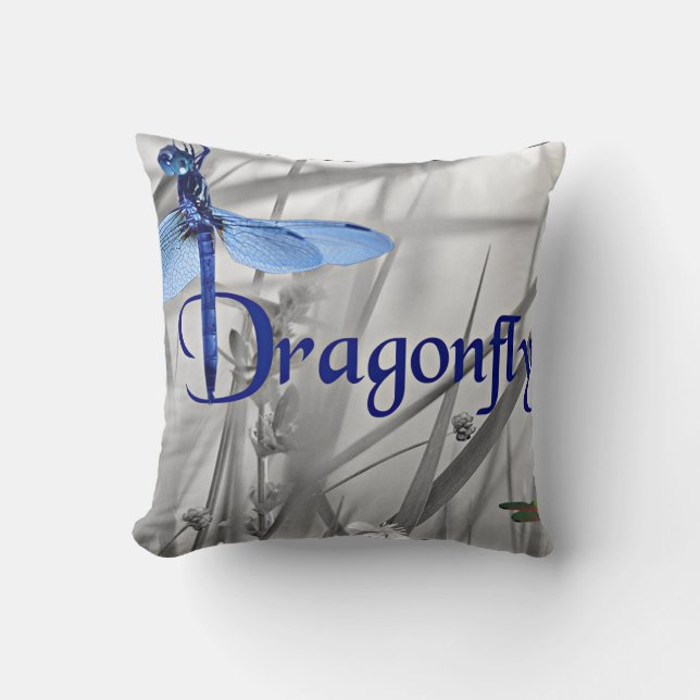 Dragonfly Throw Pillow (Front)