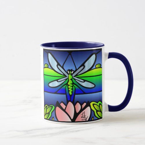 Dragonfly Tiffany Style Mug