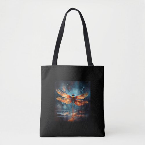 dragonfly tile coaster tote bag