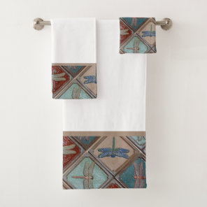 Dragonfly Tiles Bath towel set