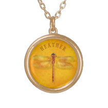 Dragonfly Trapped in Amber Sap Personalized Pretty