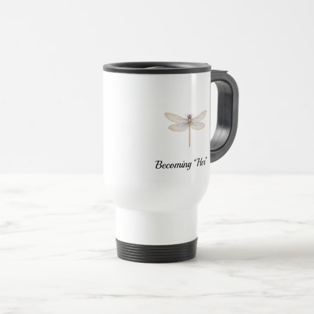Dragonfly Tumbler Travel Mug (Front Right)