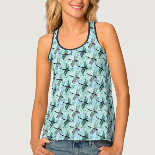Dragonfly Turquoise Tank Top