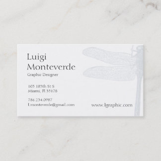 Dragonfly, Unique Personal Business Card