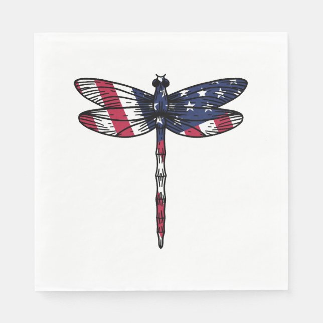 Dragonfly USA Napkins (Front)