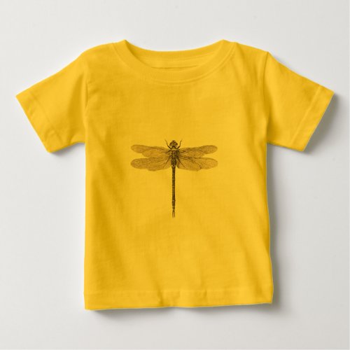 Dragonfly Vintage Antique Classic Nature Baby T_Shirt