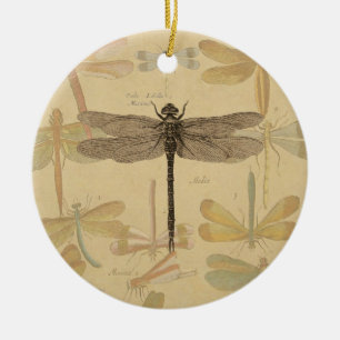 Dragonfly Vintage Antique Classic Nature Ceramic Ornament