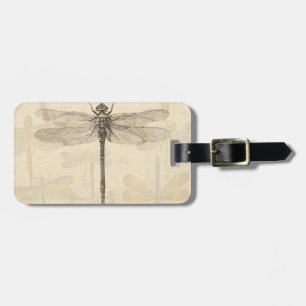 Dragonfly Vintage Antique Classic Nature Luggage Tag