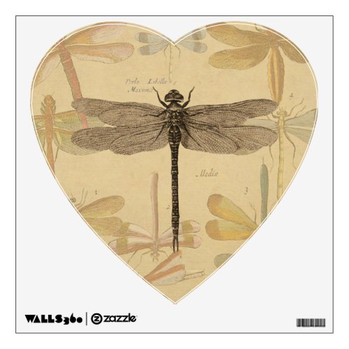 Dragonfly Vintage Antique Classic Nature Wall Sticker