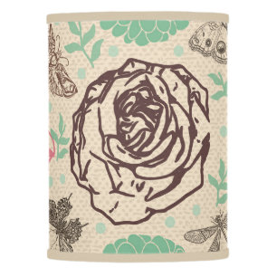 Dragonfly Vintage Rose Pattern Lamp Shade