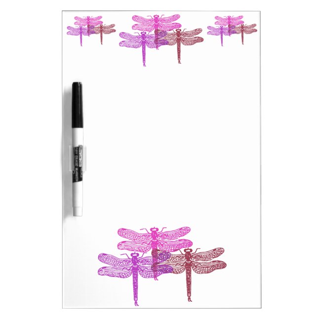Dragonfly Violets Dry Erase Board (Front)