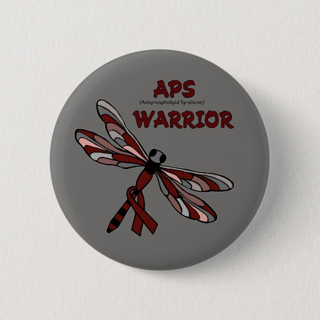 Dragonfly/Warrior...APS Pinback Button (Front)