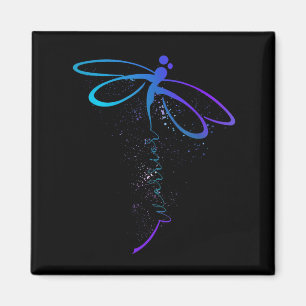 Dragonfly Warrior Semicolon Suicide Prevention Awa Magnet