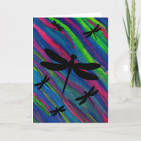 Dragonfly Watercolor Blank Greeting