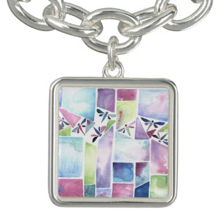Dragonfly Watercolor Cahrm bracelet