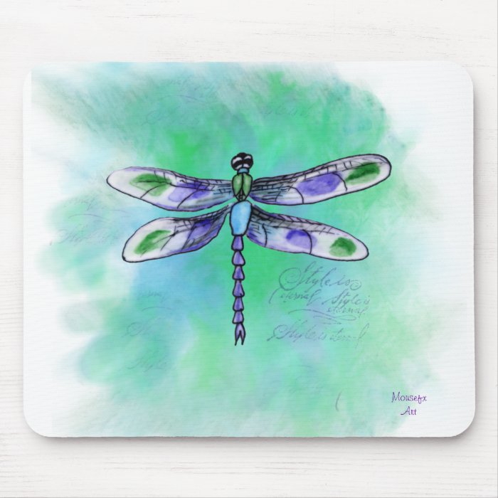 Dragonfly Watercolor Mousepad