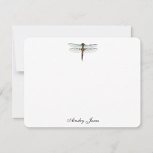 Dragonfly watercolor thank you card