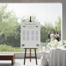 Dragonfly Wedding 8 Table Seating Chart  Foam Boar