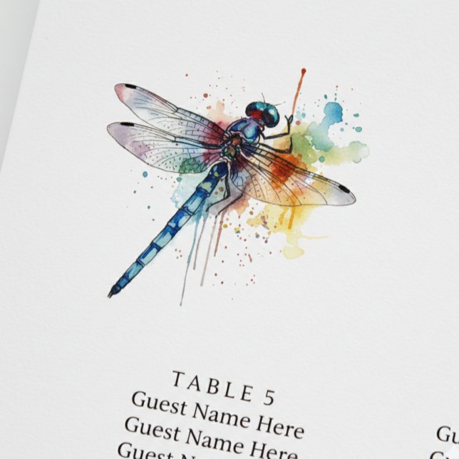 Dragonfly Wedding 8 Table Seating Chart  Foam Board (Creator Uploaded)