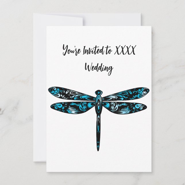 Dragonfly Wedding Invitations (Front)