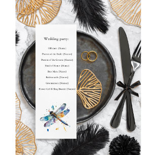 Dragonfly Wedding Program, custom