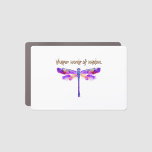 Dragonfly Whisper Words Wisdom Hippie Car Magnet