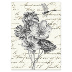 Dragonfly Wildflower French Script Decoupage Idea