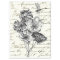 Dragonfly Wildflower French Script Decoupage Idea