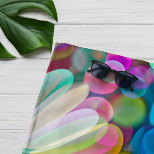 Dragonfly Wildflower Garden Abstract Floral Beach Towel