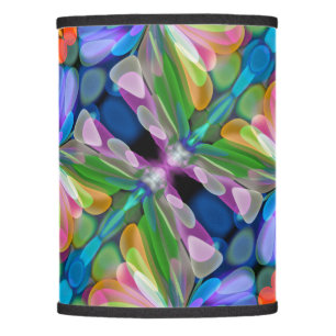 Dragonfly Wildflower Garden Abstract Floral Lamp Shade