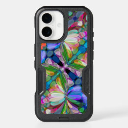 Dragonfly Wildflower Garden Abstract Floral iPhone 16 Case