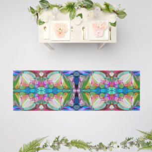 Dragonfly Wildflower Garden Abstract Floral Outdoor Rug