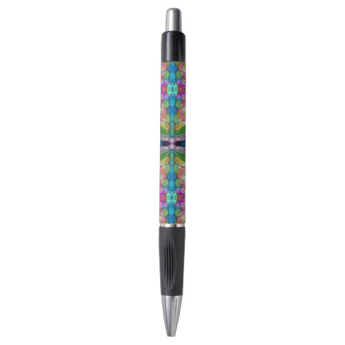 Dragonfly Wildflower Garden Abstract Floral Pen