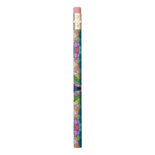 Dragonfly Wildflower Garden Abstract Floral Pencil
