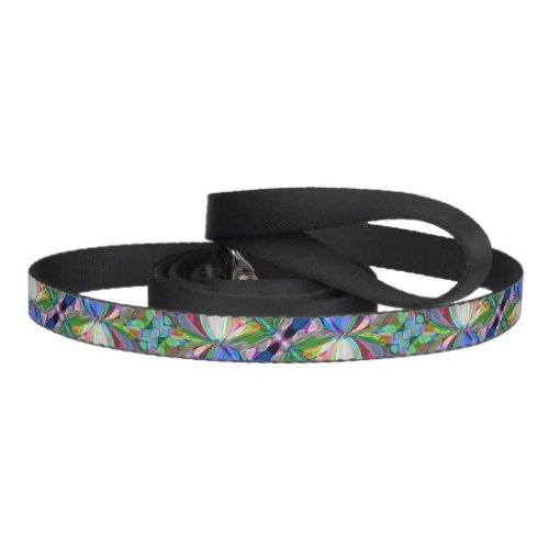 Dragonfly Wildflower Garden Abstract Floral Pet Leash