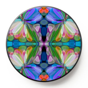 Dragonfly Wildflower Garden Abstract Floral PopSocket