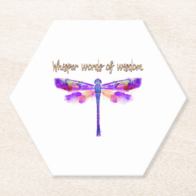 dragonfly wings paper coaster (Front)
