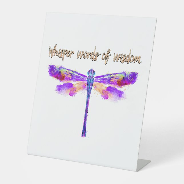 dragonfly wings pedestal sign (Front)