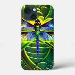 Dragonfly With Green Background Iphone 13 Mini Case at Zazzle