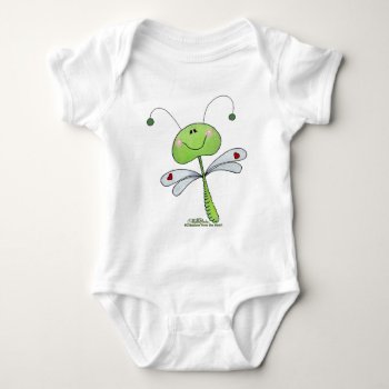 Dragonfly With Hearts Baby Bodysuit by creationhrt at Zazzle