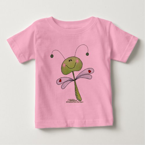 Dragonfly with Hearts Baby T_Shirt