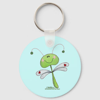 Dragonfly with Hearts Keychain