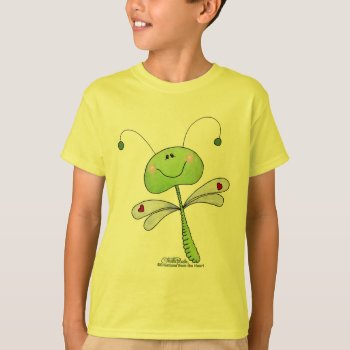 Dragonfly With Hearts T-shirt by creationhrt at Zazzle