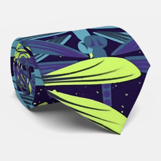 dragonfly with insect seamless pattern neck tie