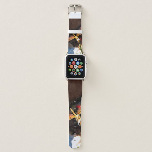 Dragonfly With Sunlight Gilded Wings Apple Watch Band (Front)
