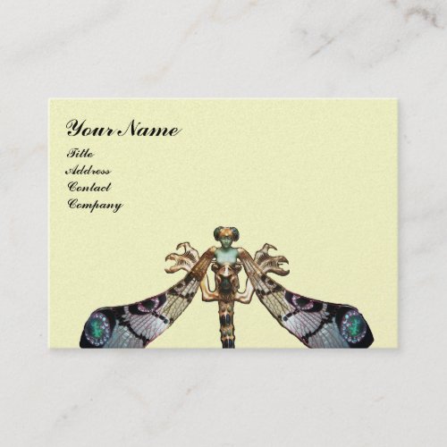 DRAGONFLY WOMAN FANTASY JEWEL Black Ivory Business Card